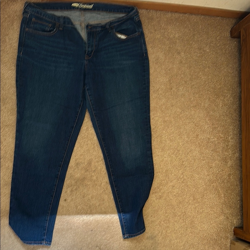 Old Navy Blue Boyfriend Jeans Classic Style